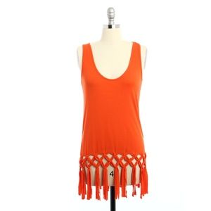 Tennessee Orange Tassle fringe Tank- S/M